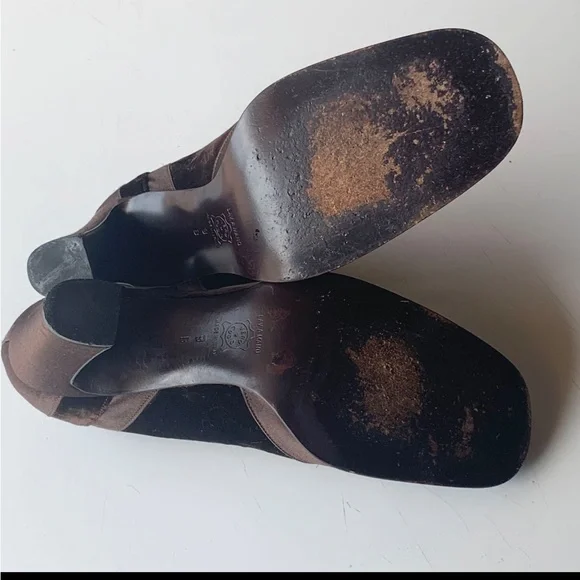 BOTTEGA VENETA Brown satin pump Size 9 - Picture 7 of 9